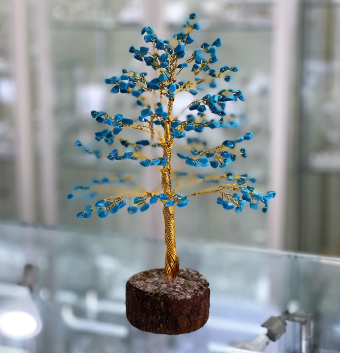 Turquoise Winded Wire Tree