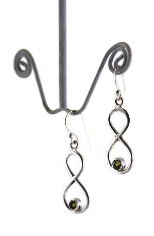 Infinity Peridot Earrings