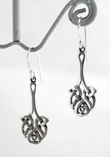 Silver Rose Earrings