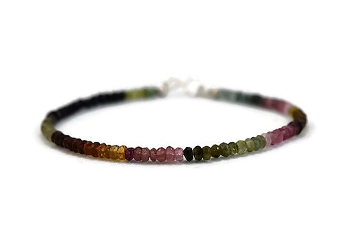 צמיד טורמלין מולטי-קולור דק