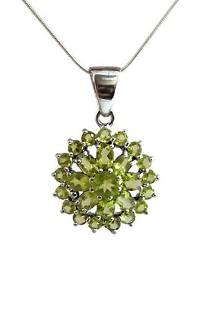 Peridot Flower Pendant