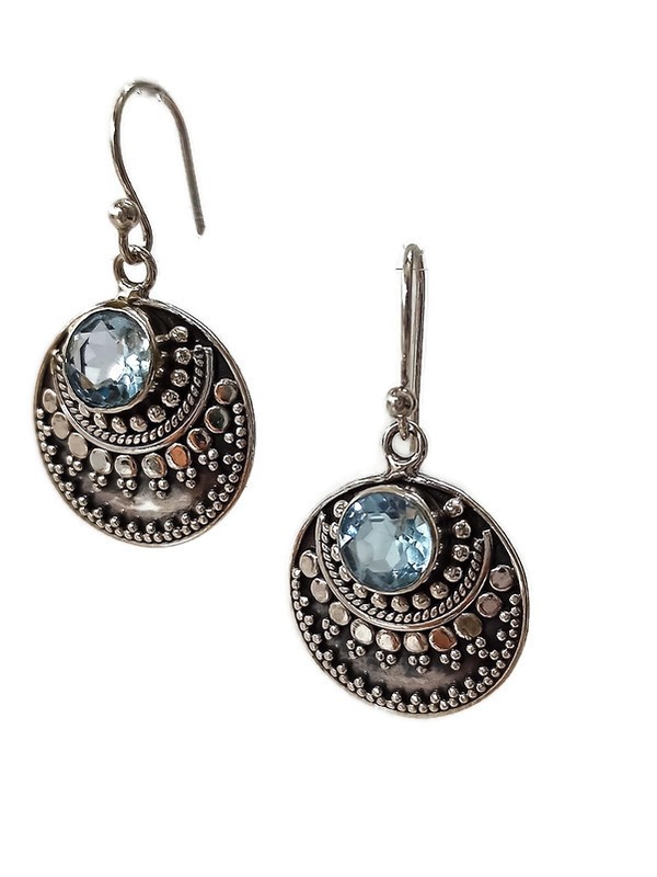 Ethnic Topaz Earrings