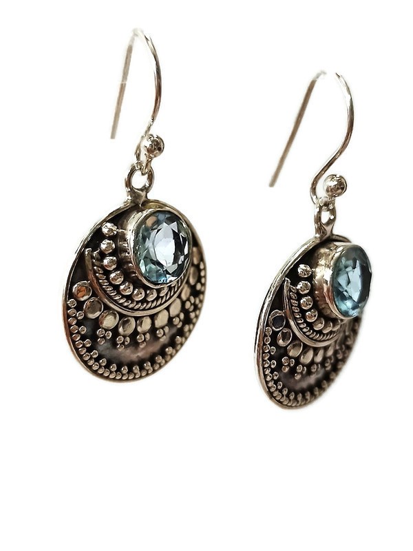 Ethnic Topaz Earrings