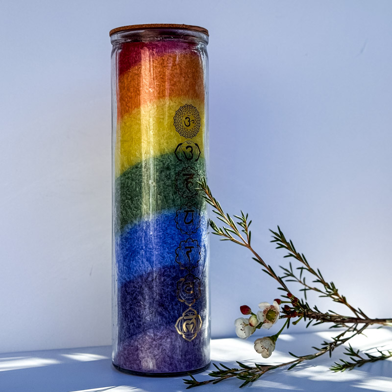 נר צ'אקרות גבוה מזכוכית