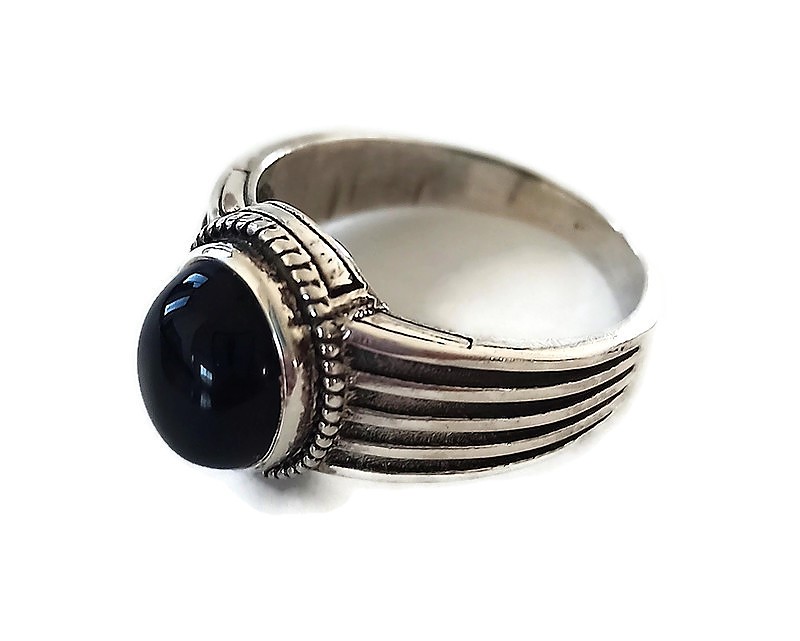 Striped Onyx Ring