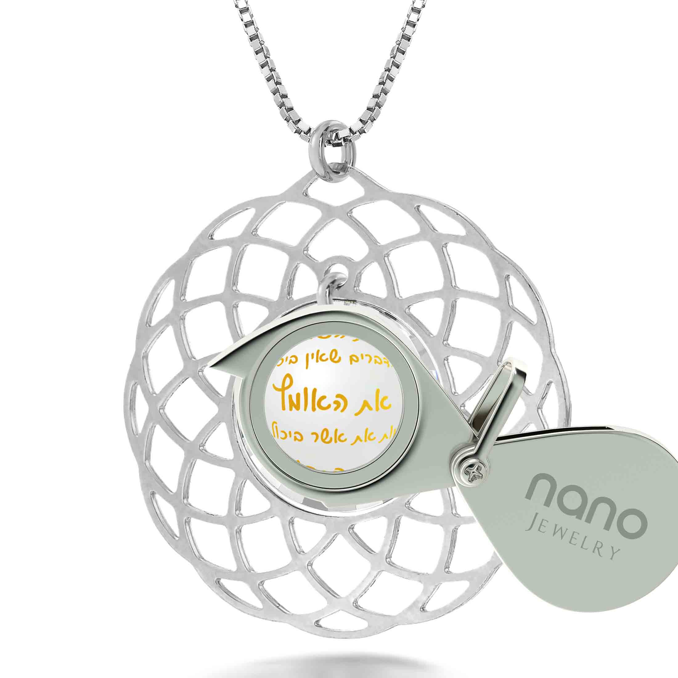 Zirconia Pendant - Prayer of Peace Mandala