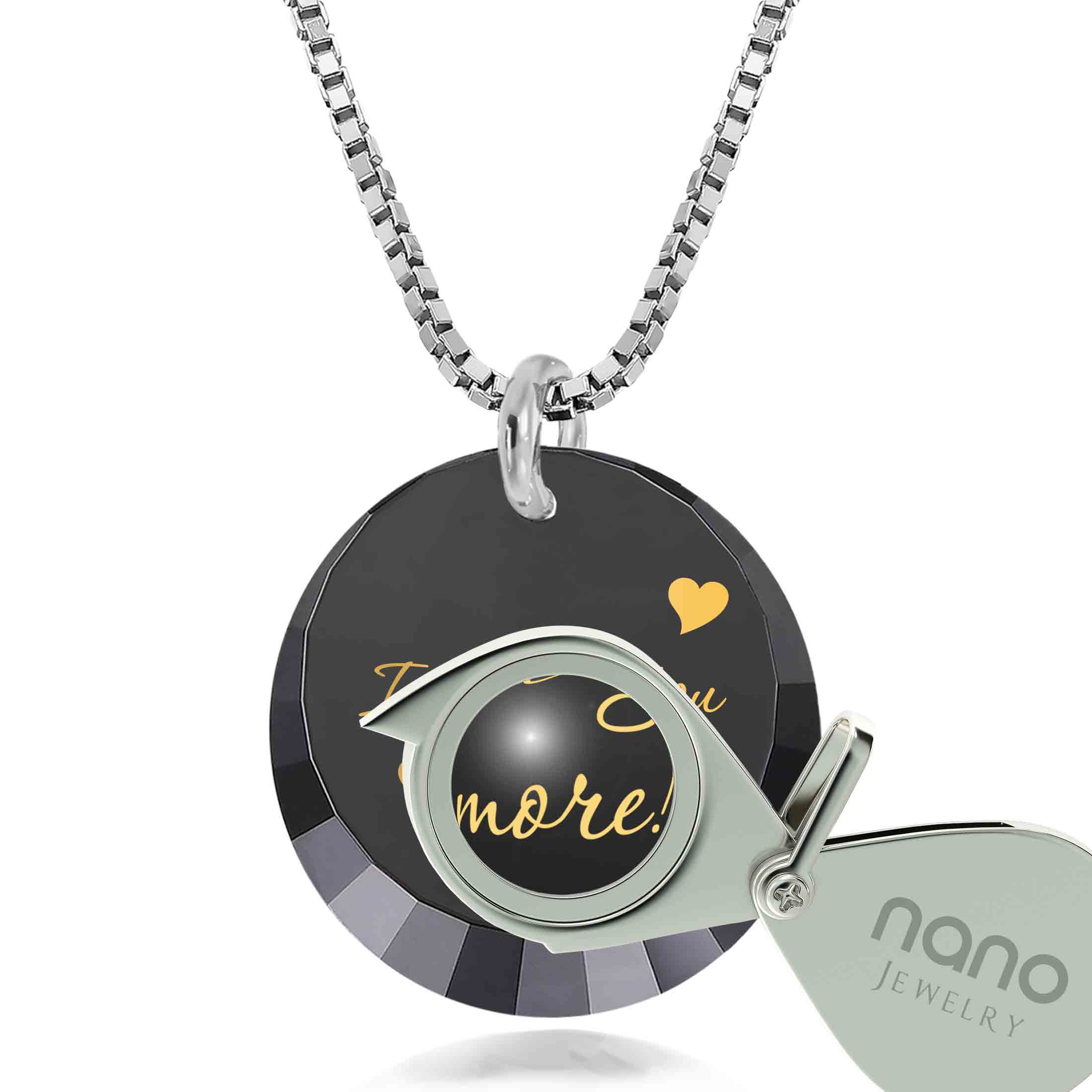 Zirconia Pendant - 'Love You More' 1.2 cm