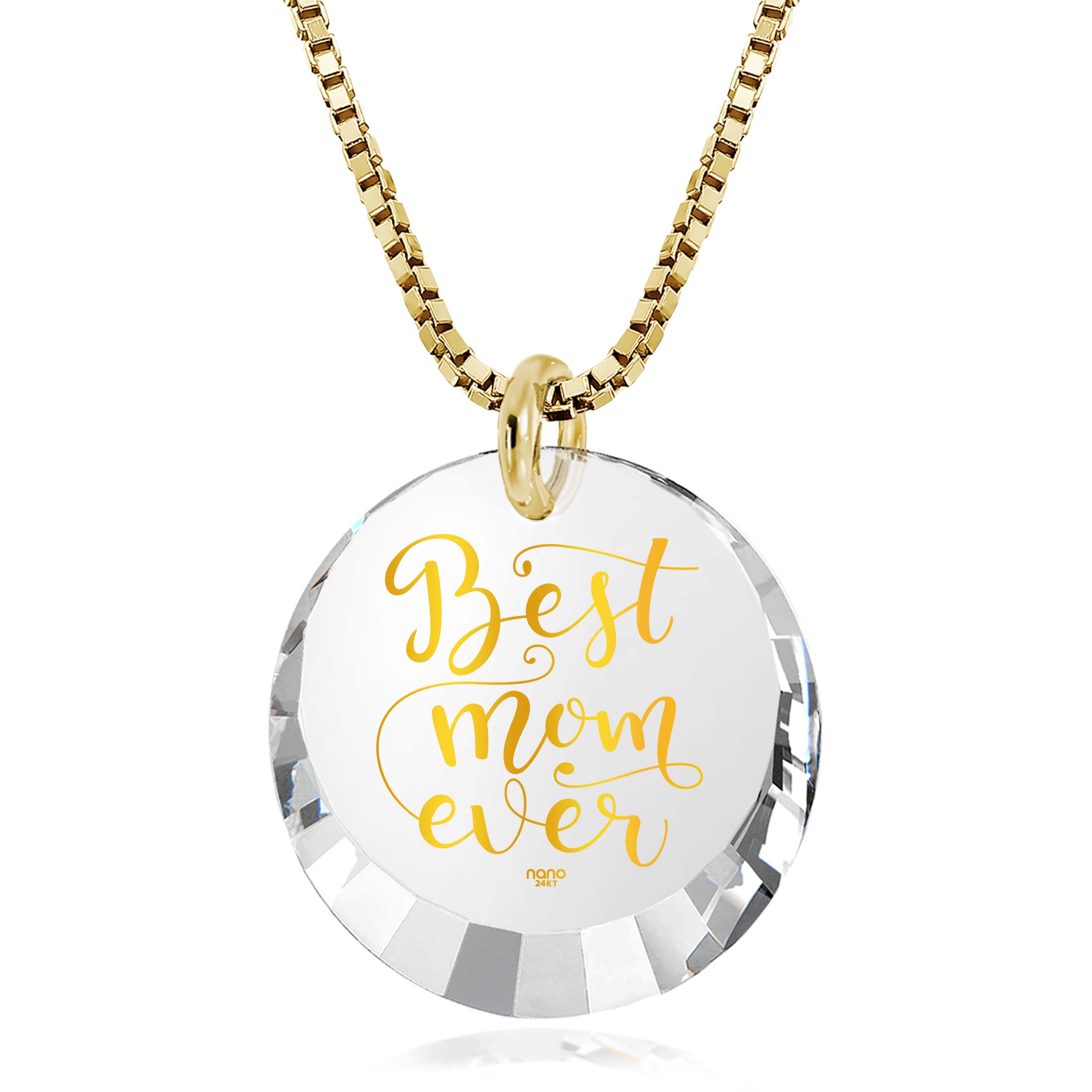 Zirconia Pendant - 'Best Mom Ever' 2 cm