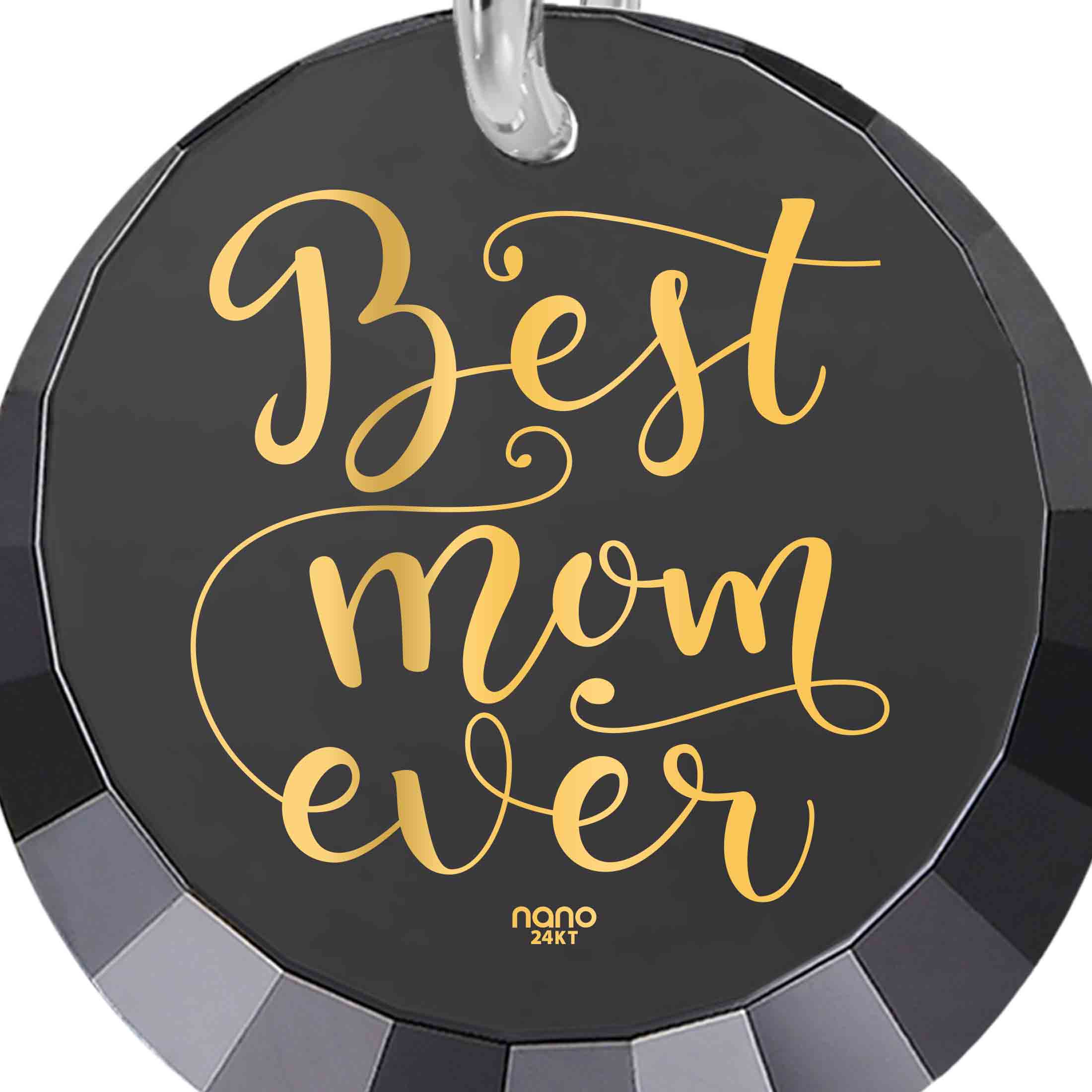 Zirconia Pendant - 'Best Mom Ever' 2 cm