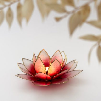 Lotus Shell Candle Holder – Ombre Red