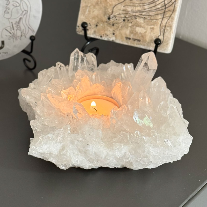 פמוט מושבת קוורץ גדול