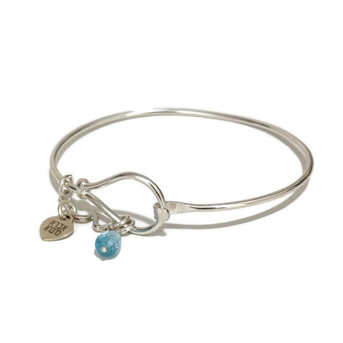 צמיד אברא כדברא וטופז כחול צמיד אברא כדברא וטופז כחול