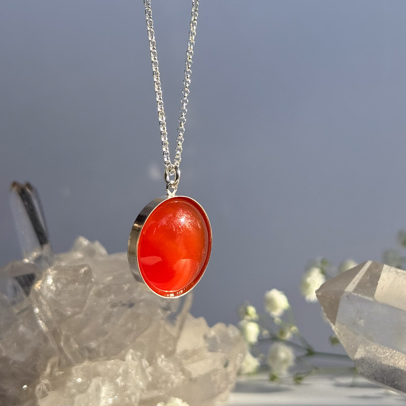 שרשרת קרנליאן - מעגל הנשמה שרשרת קרנליאן - מעגל הנשמה