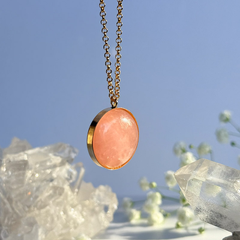 שרשרת רוז קוורץ- מעגל הנשמה שרשרת רוז קוורץ- מעגל הנשמה