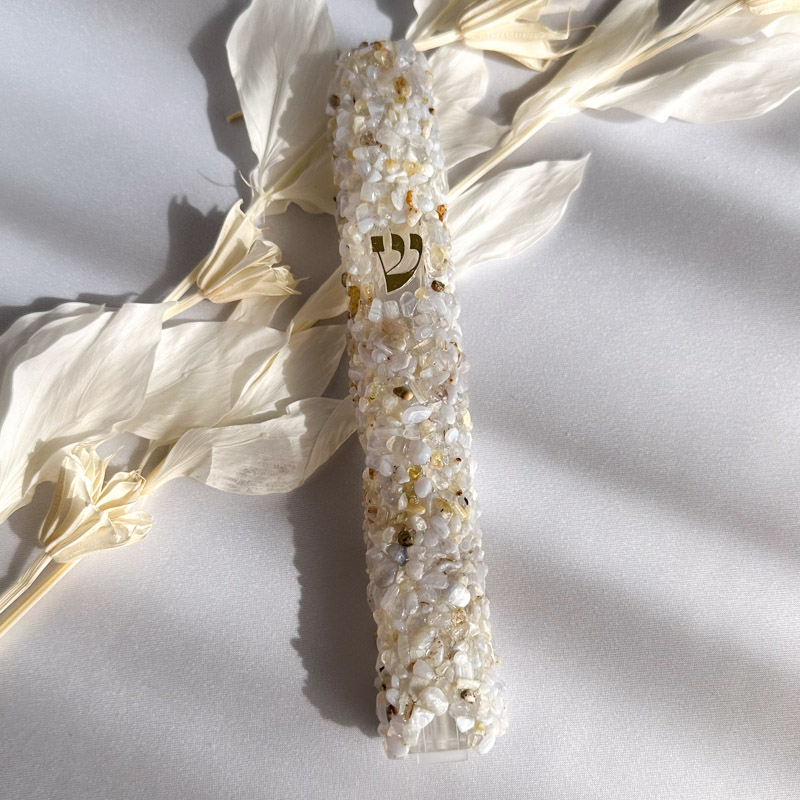 מזוזת קריסטלים- אגת בלו לייס מזוזת קריסטלים- אגת בלו לייס