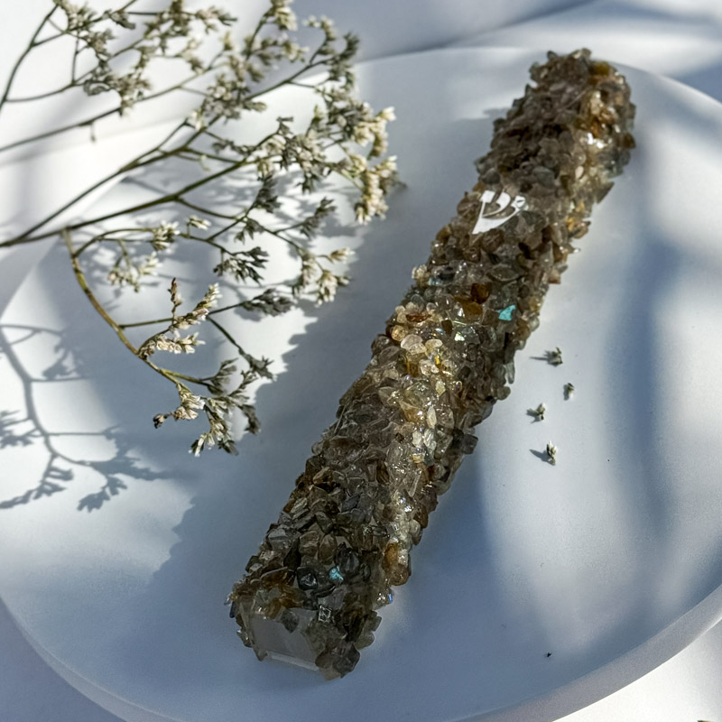 מזוזת קריסטלים- לברדורייט מזוזת קריסטלים- לברדורייט