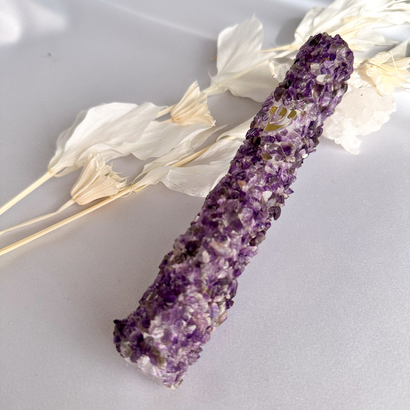 מזוזת קריסטלים- אמטיסט מזוזת קריסטלים- אמטיסט