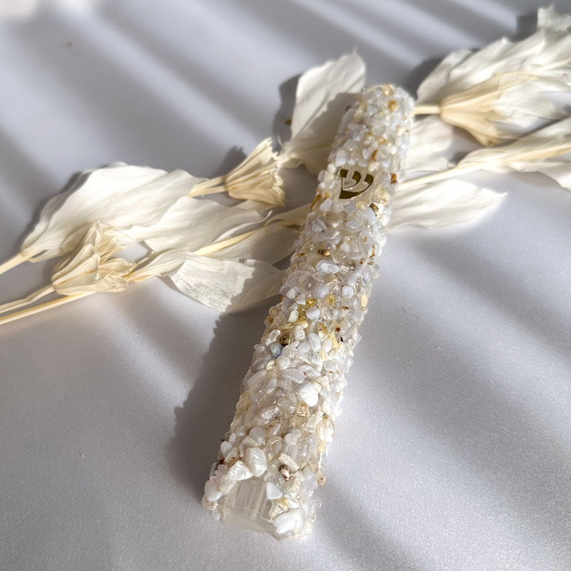 מזוזת קריסטלים- אגת בלו לייס מזוזת קריסטלים- אגת בלו לייס