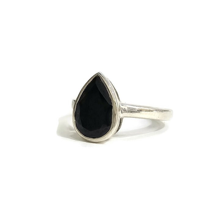 טבעת טורמלין שחור טיפה איזבלה