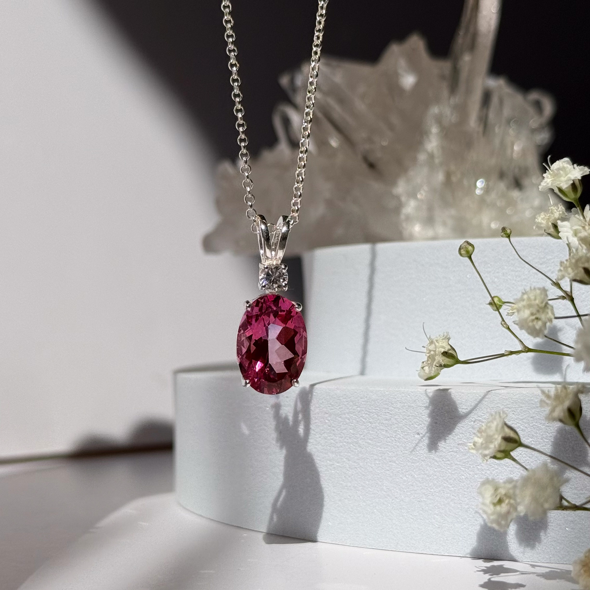 תליון טופז ורוד-Charlotte