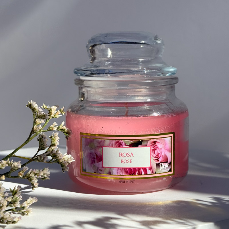 נר ריח גן עדן בכוס זכוכית - ורד נר ריח גן עדן בכוס זכוכית - ורד