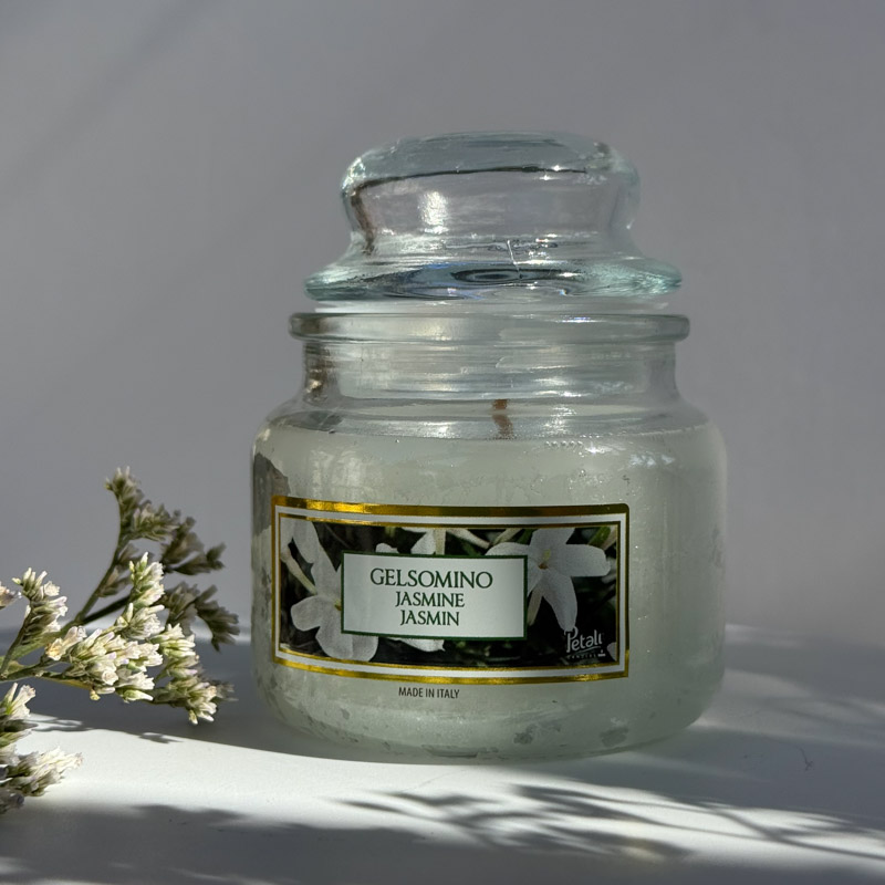 נר ריח גן עדן בכוס זכוכית - יסמין נר ריח גן עדן בכוס זכוכית - יסמין