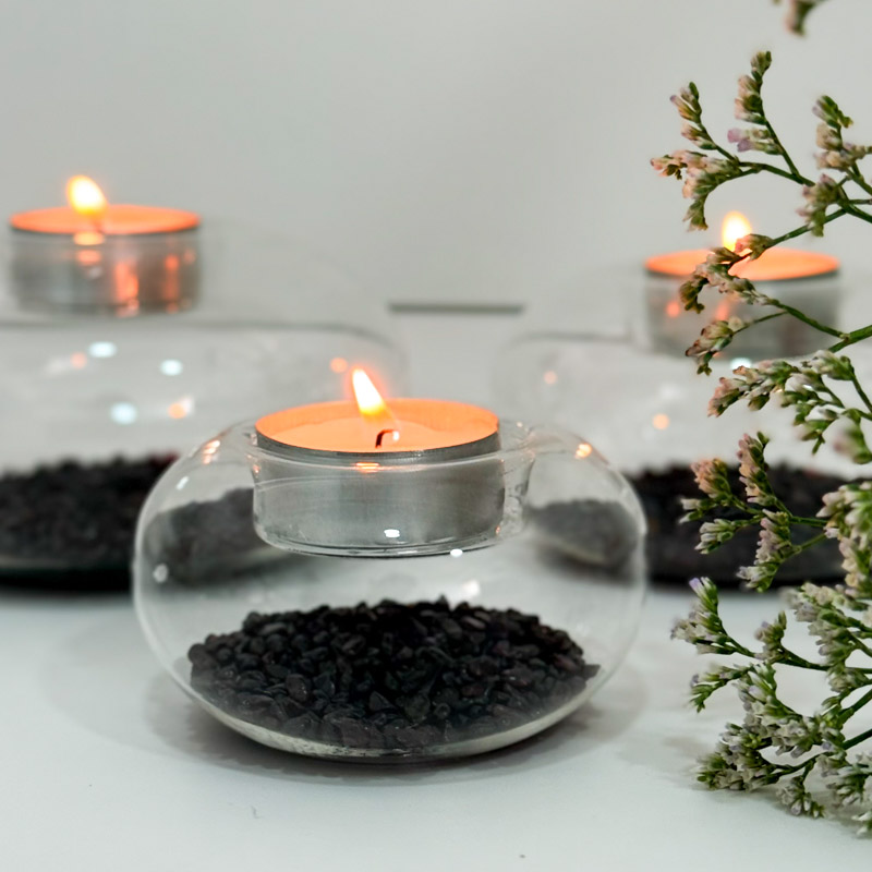 פמוט בועת זכוכית - גרנט פמוט בועת זכוכית - גרנט