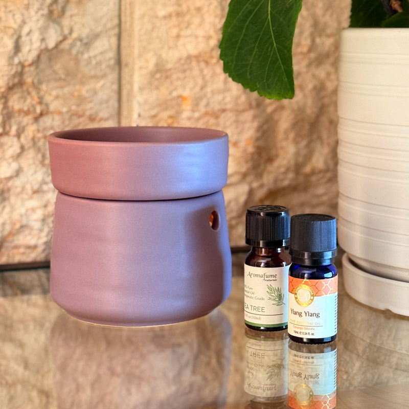 מבער שמנים שני חלקים סגלגל