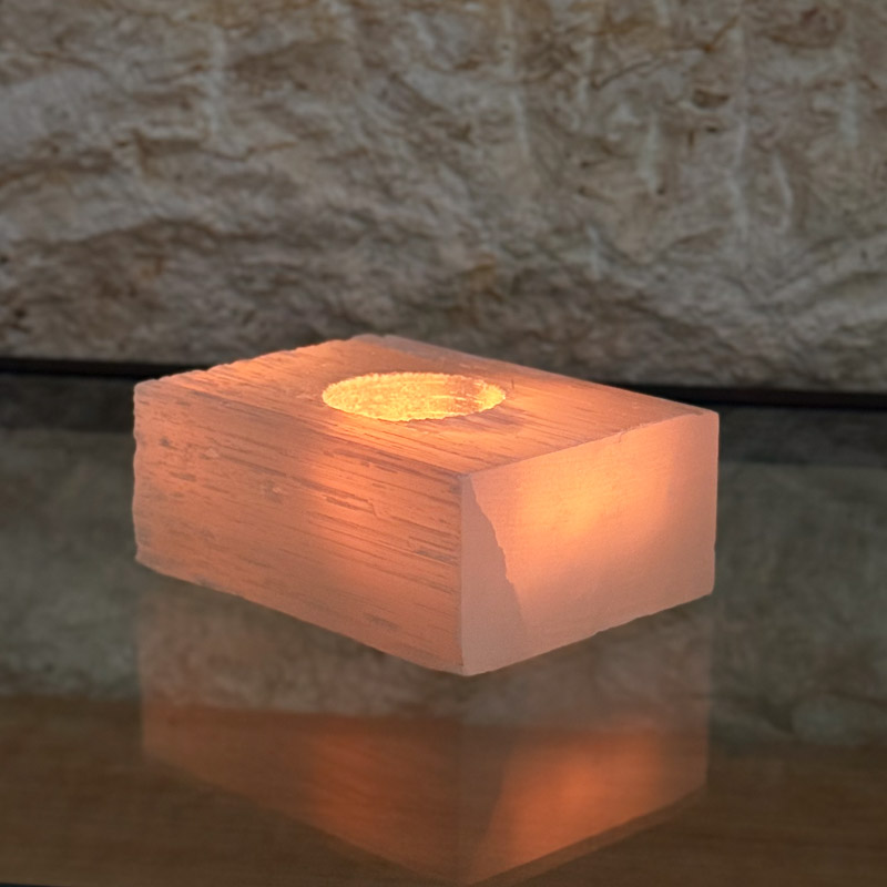 פמוט סלנייט מלבן לבן