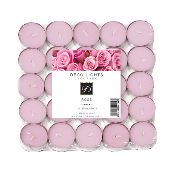 חבילת נרות טי לייט- ורדים