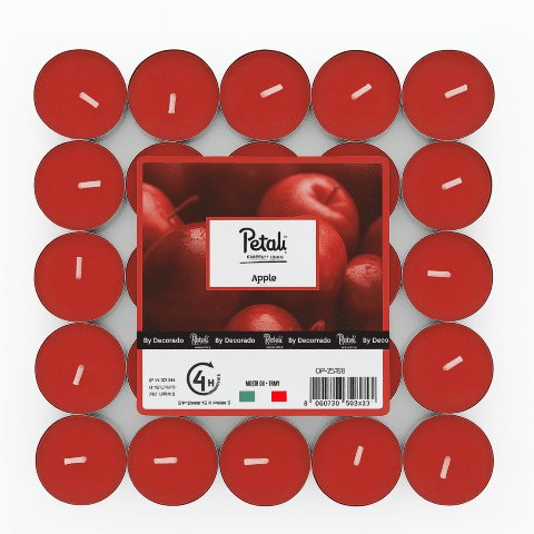 חבילת נרות טי לייט- תפוח