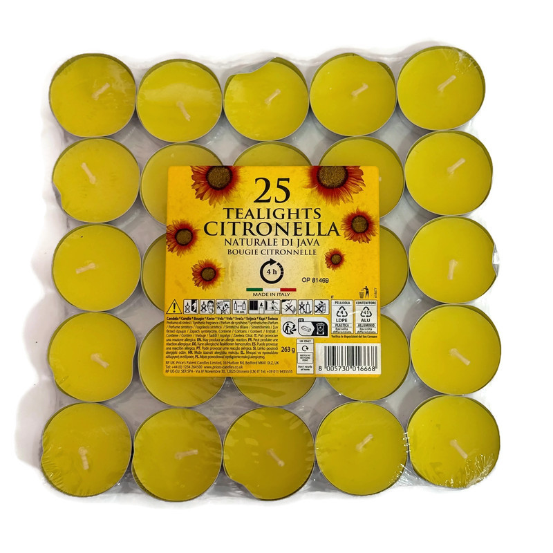 חבילת נרות טי לייט- צ'יטרונלה חבילת נרות טי לייט- צ'יטרונלה