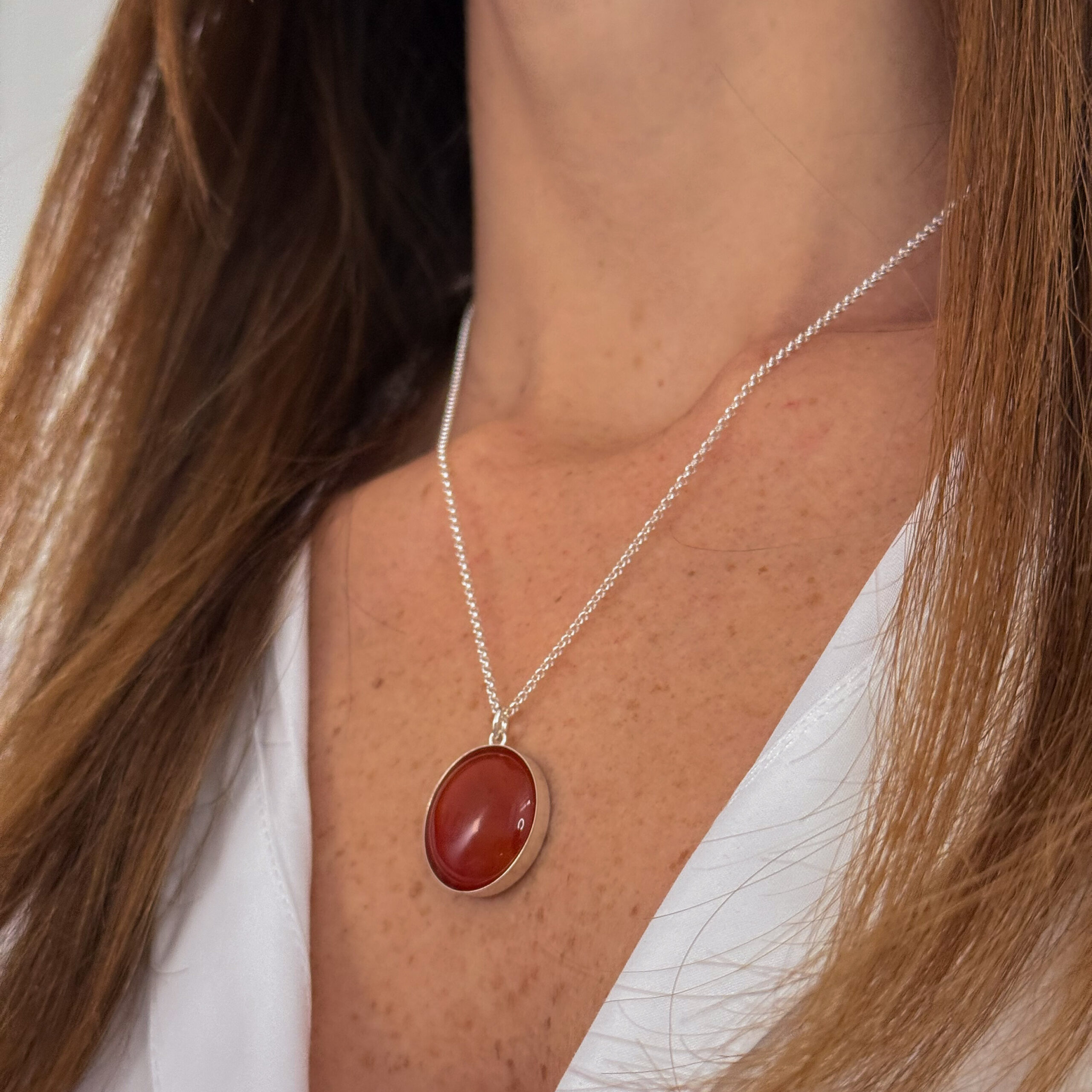 שרשרת קרנליאן - מעגל הנשמה שרשרת קרנליאן - מעגל הנשמה