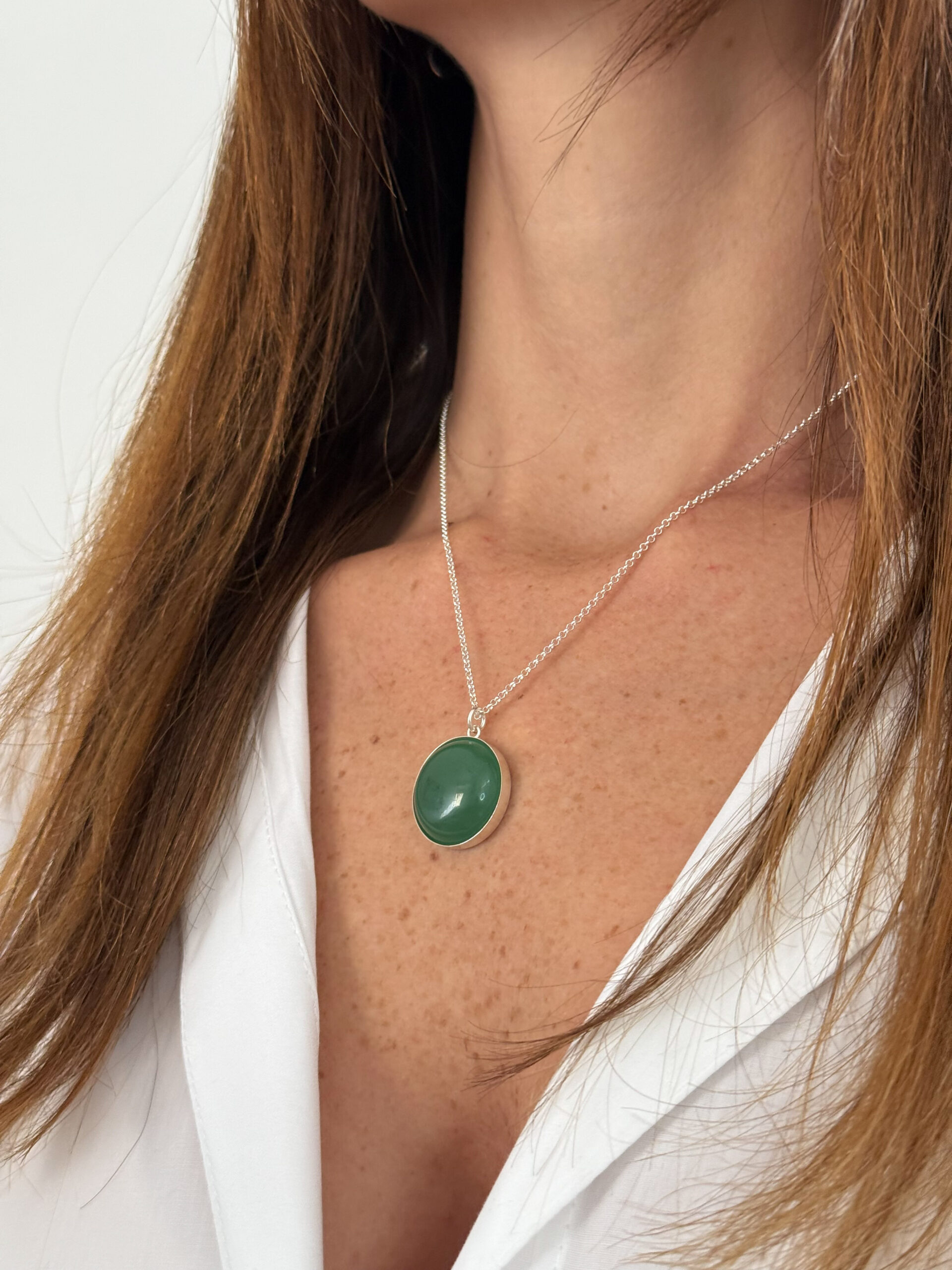 שרשרת אוונטורין ירוק - מעגל הנשמה שרשרת אוונטורין ירוק - מעגל הנשמה