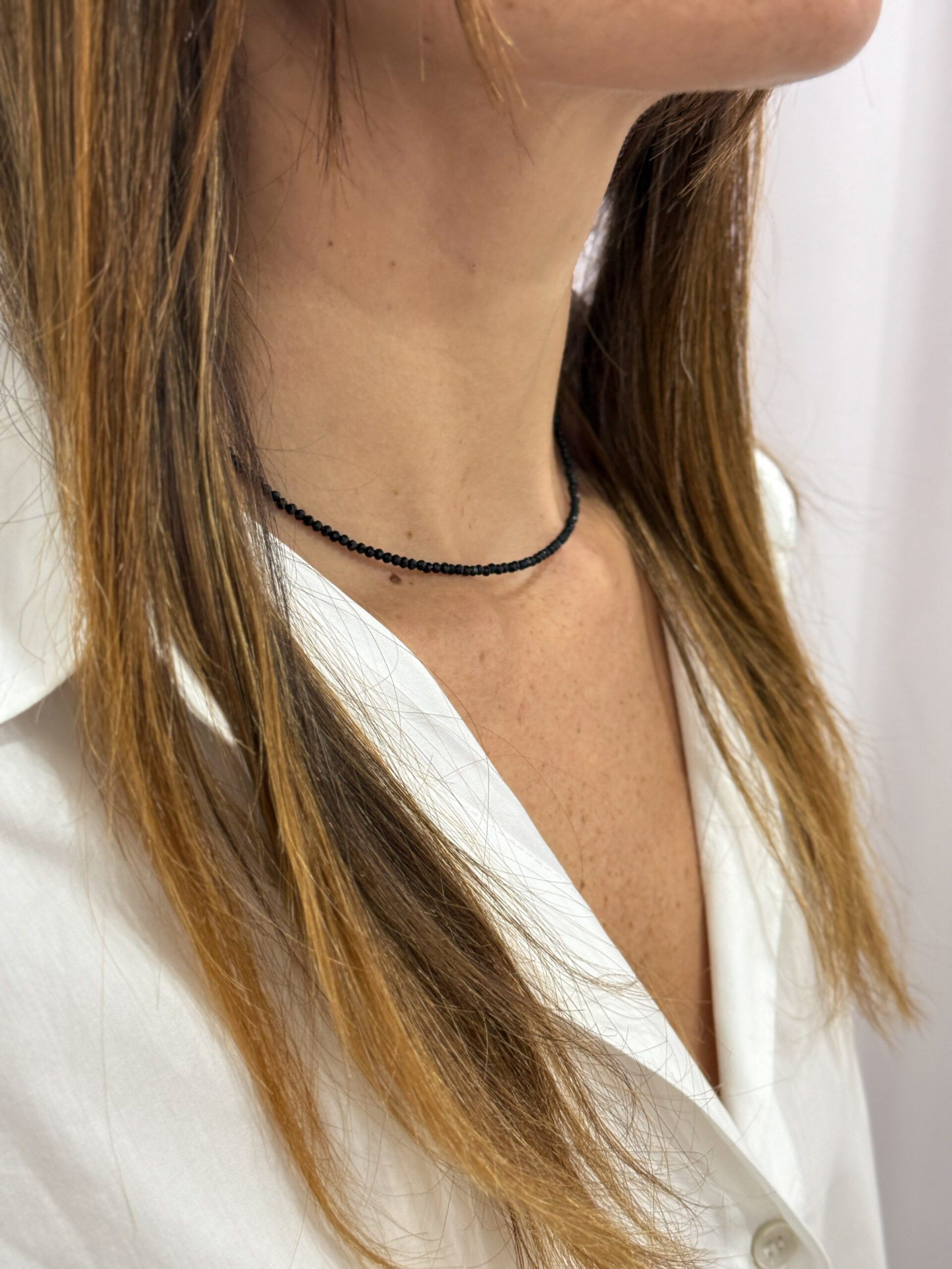 מחרוזת טורמלין שחור עדינה