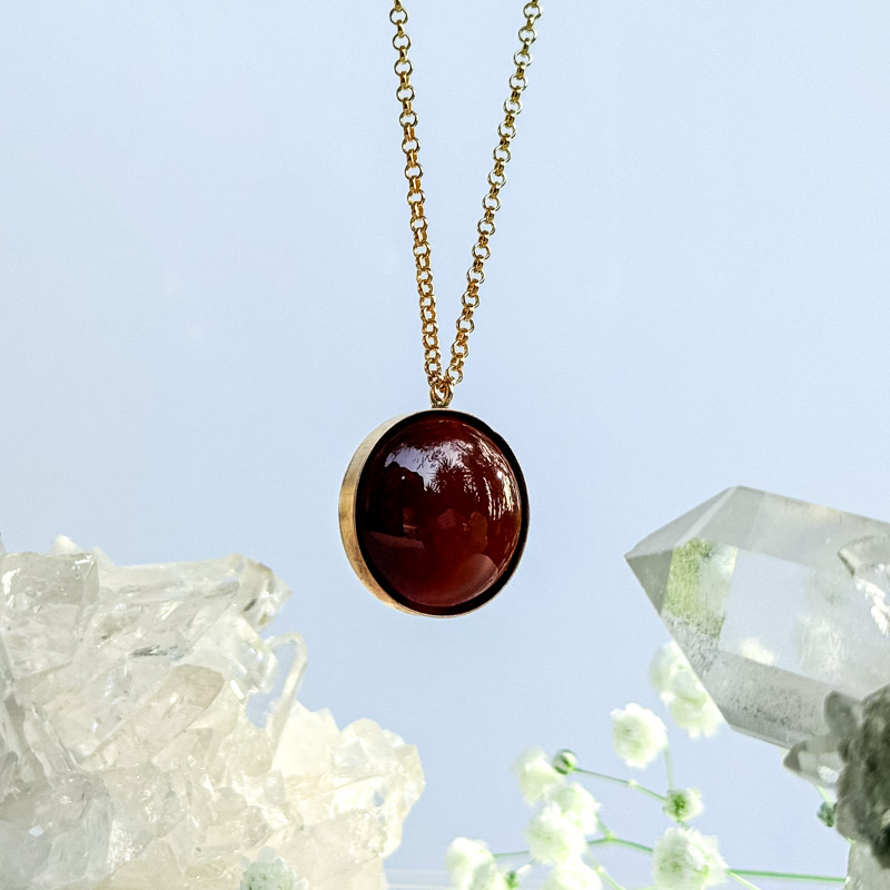 שרשרת קרנליאן - מעגל הנשמה שרשרת קרנליאן - מעגל הנשמה