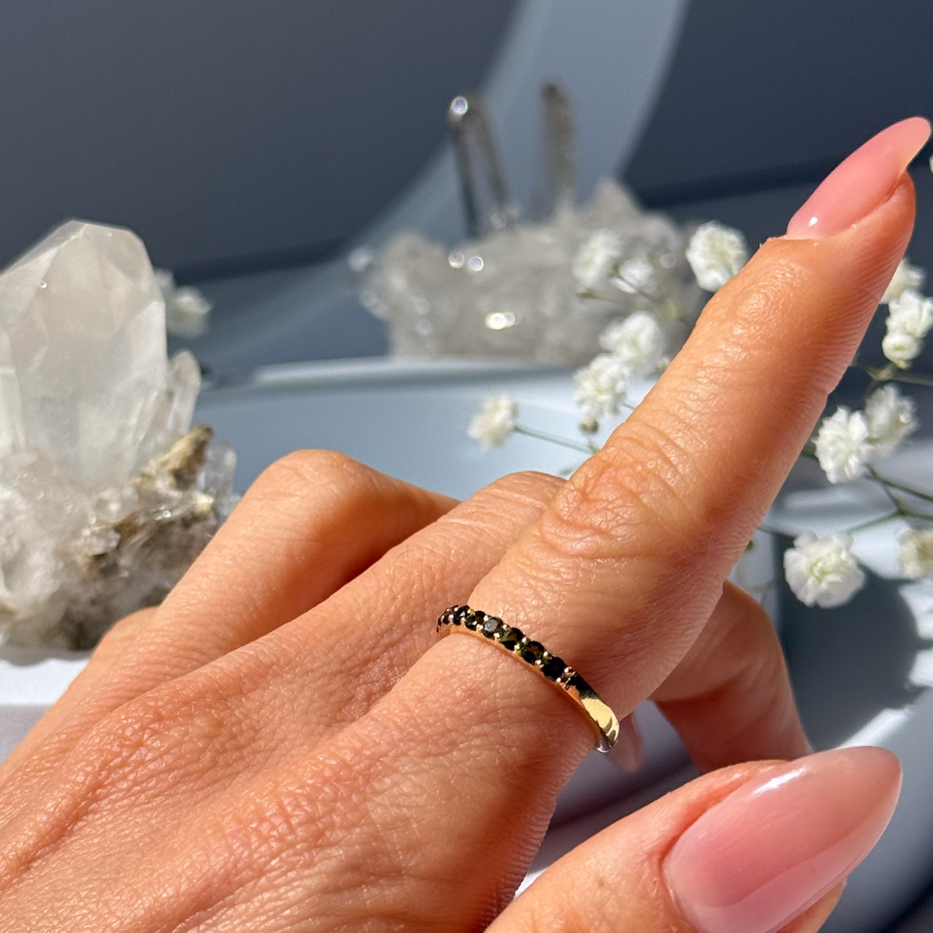 טבעת ספיר כחול- Helena