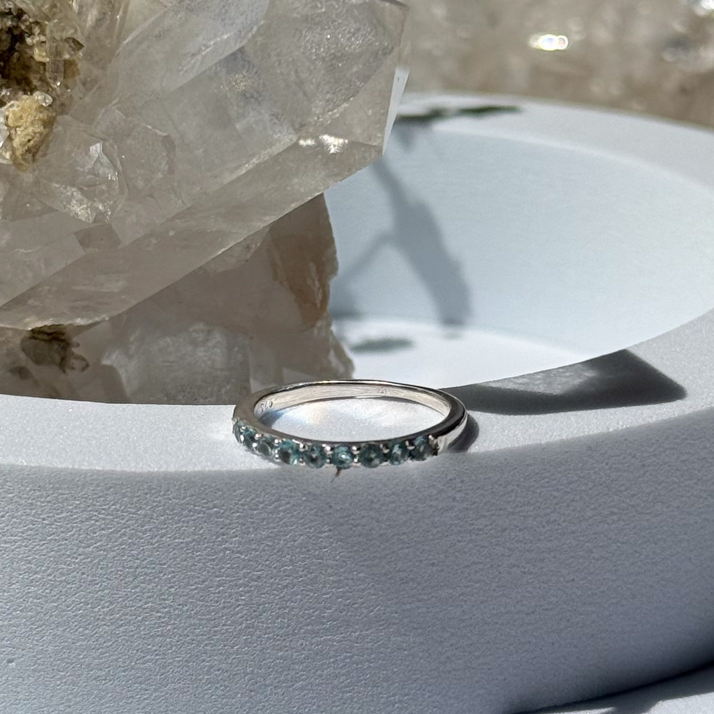 טבעת אפטייט כחול- Helena