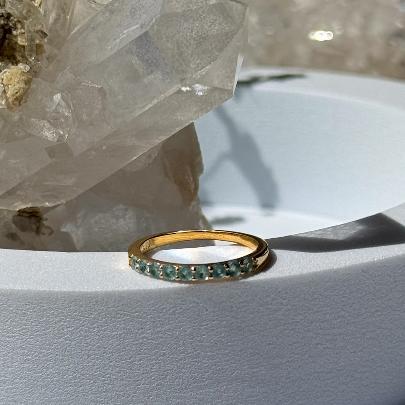 טבעת אפטייט כחול- Helena