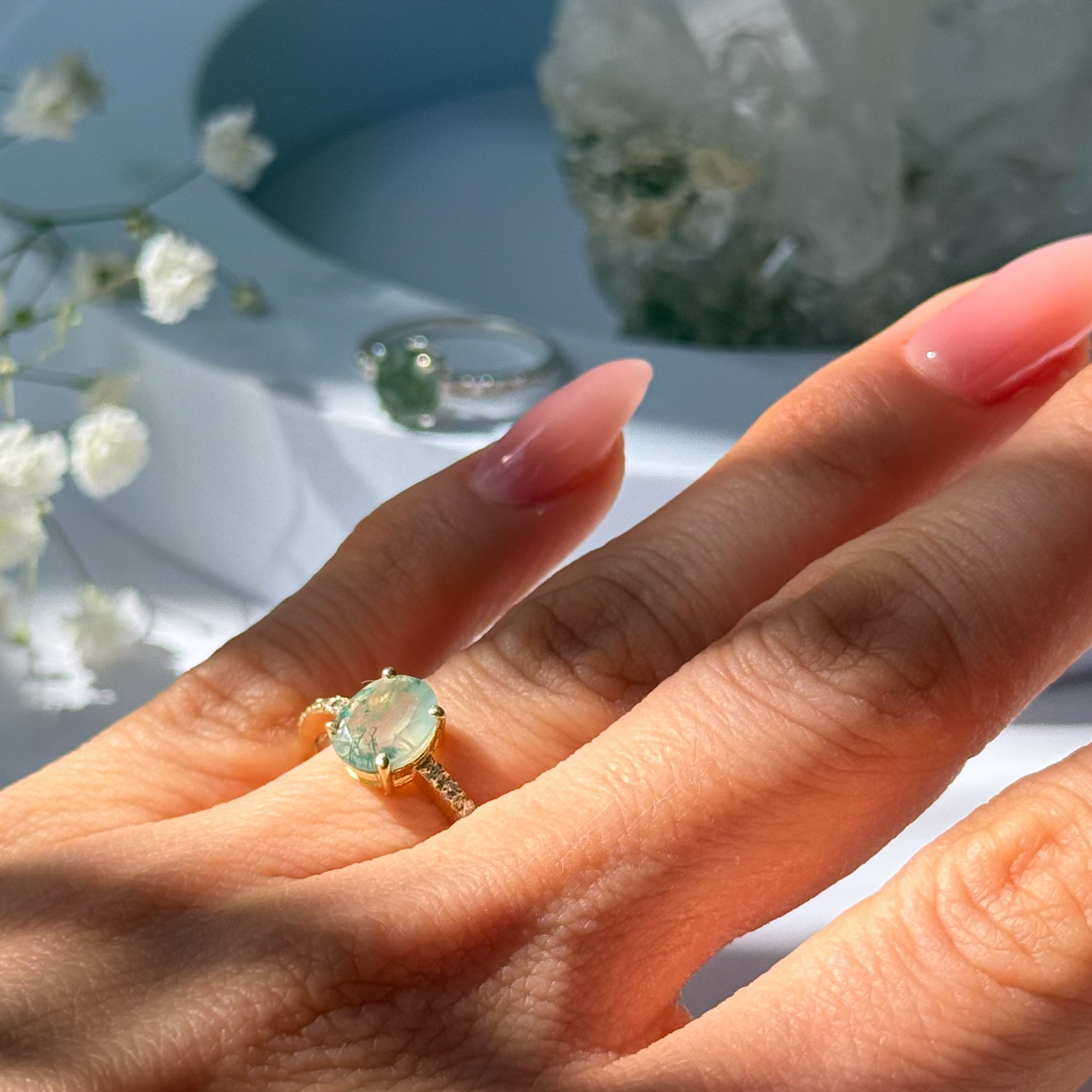 טבעת מוס אגת- Diana