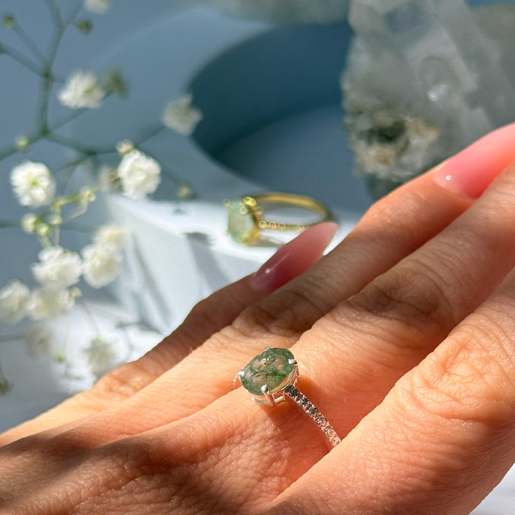 טבעת מוס אגת- Diana