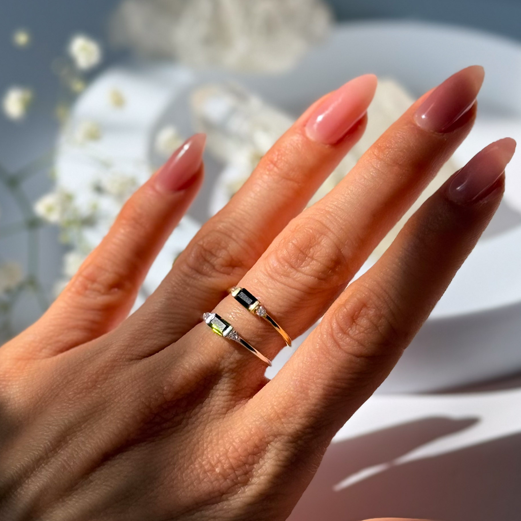 טבעת טורמלין ירוק- Victoria