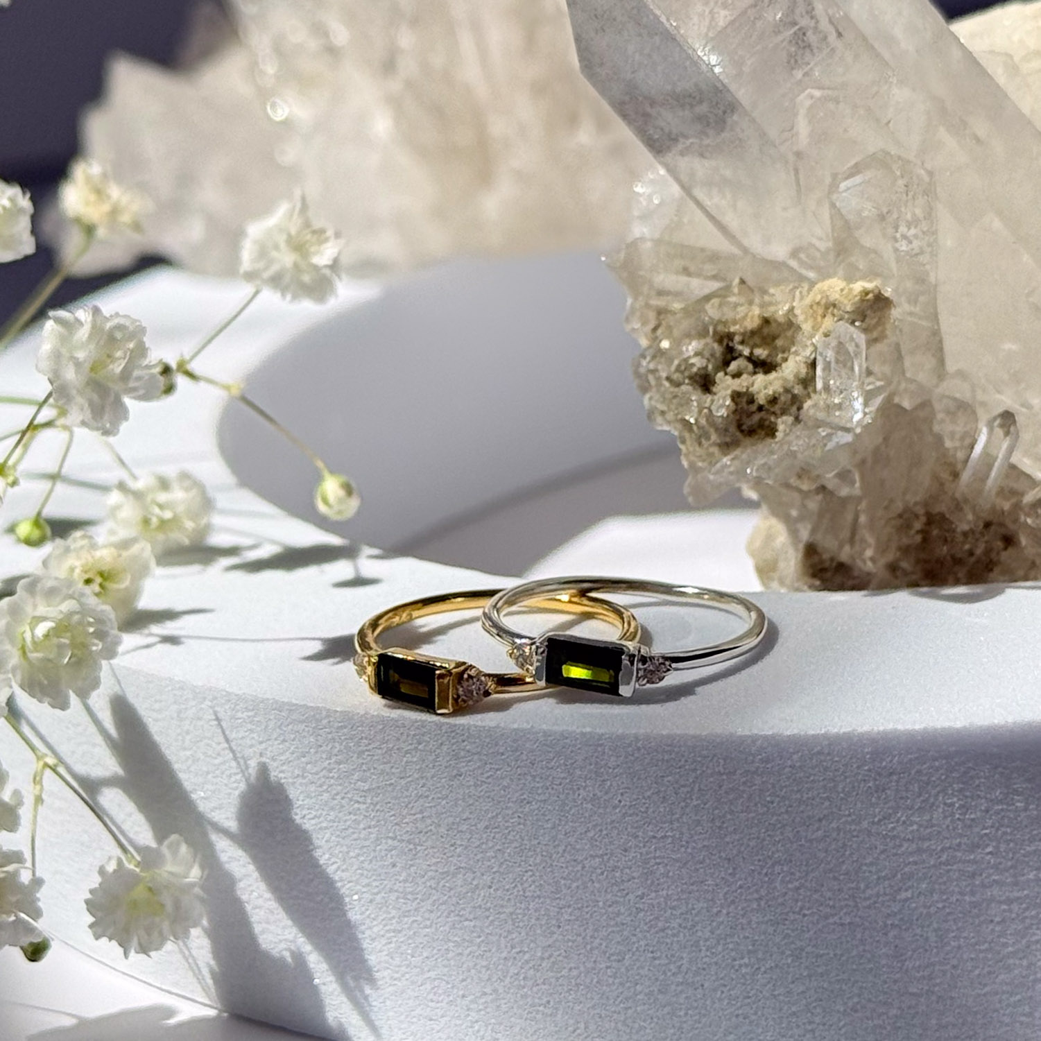 טבעת טורמלין ירוק- Victoria