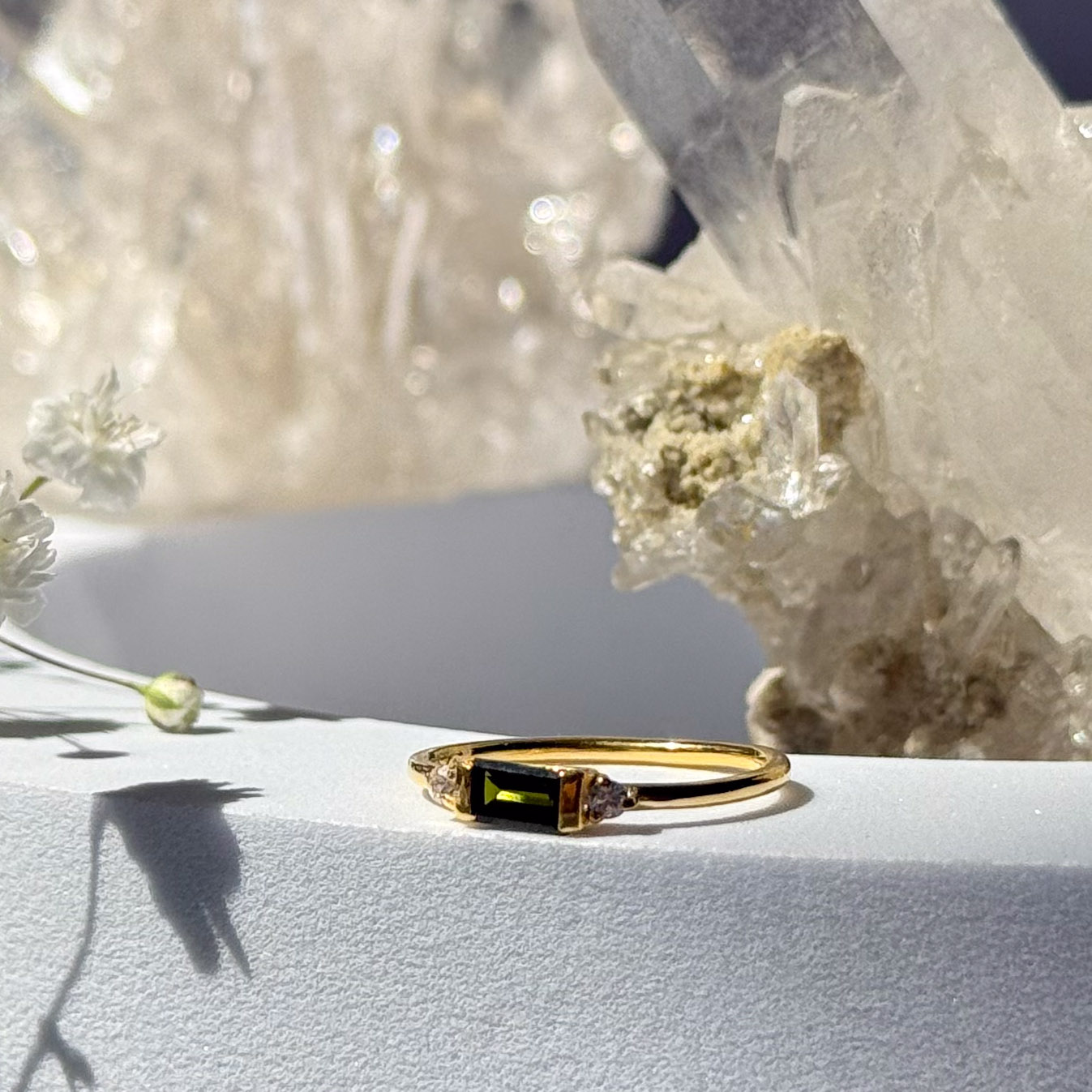 טבעת טורמלין ירוק- Victoria