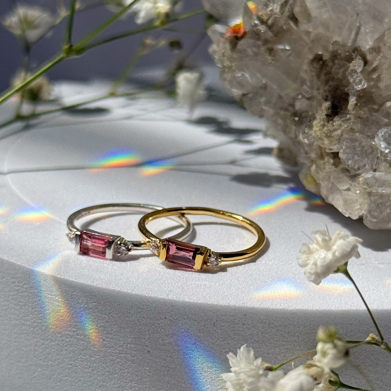 טבעת טורמלין ורוד- Victoria