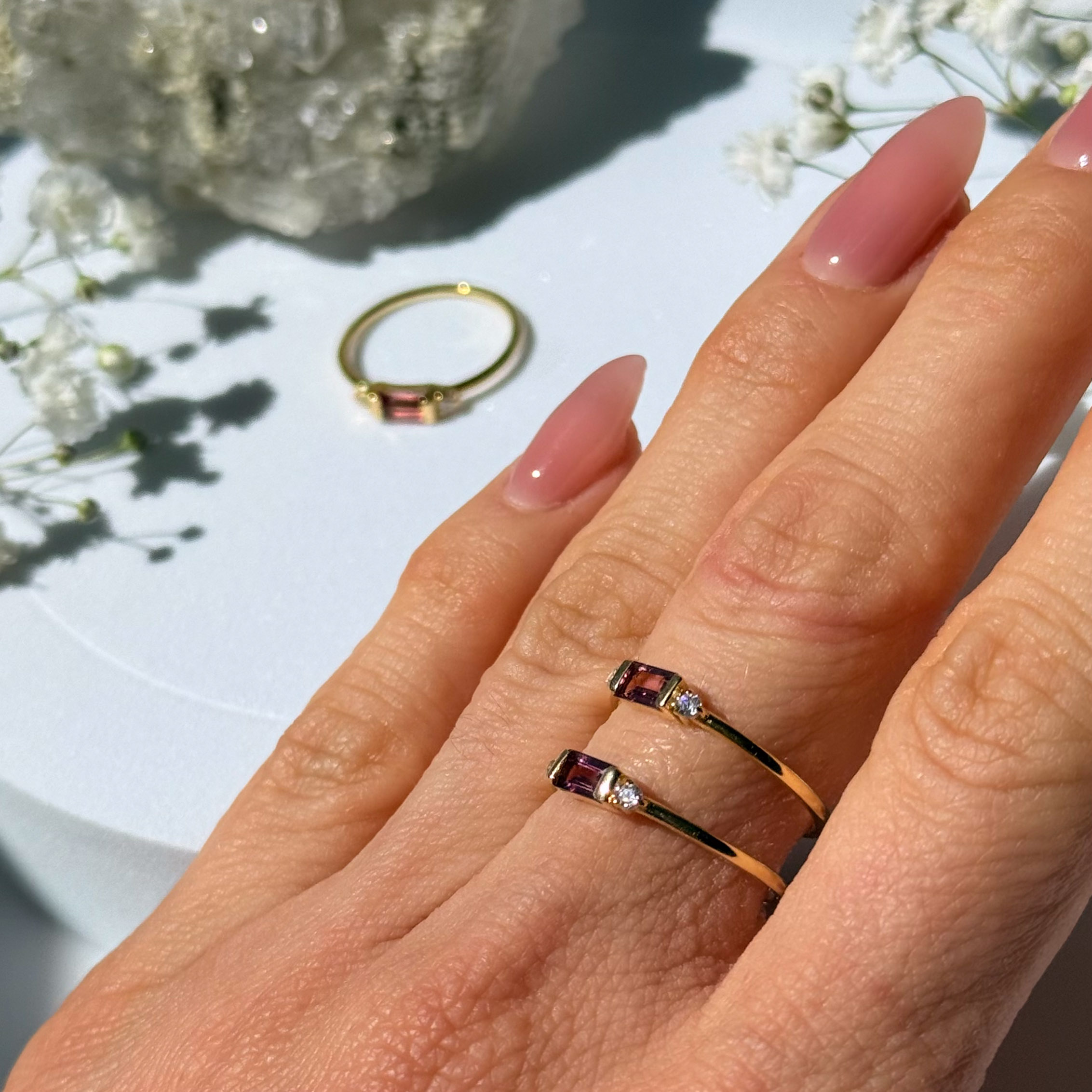 טבעת טורמלין ורוד- Victoria