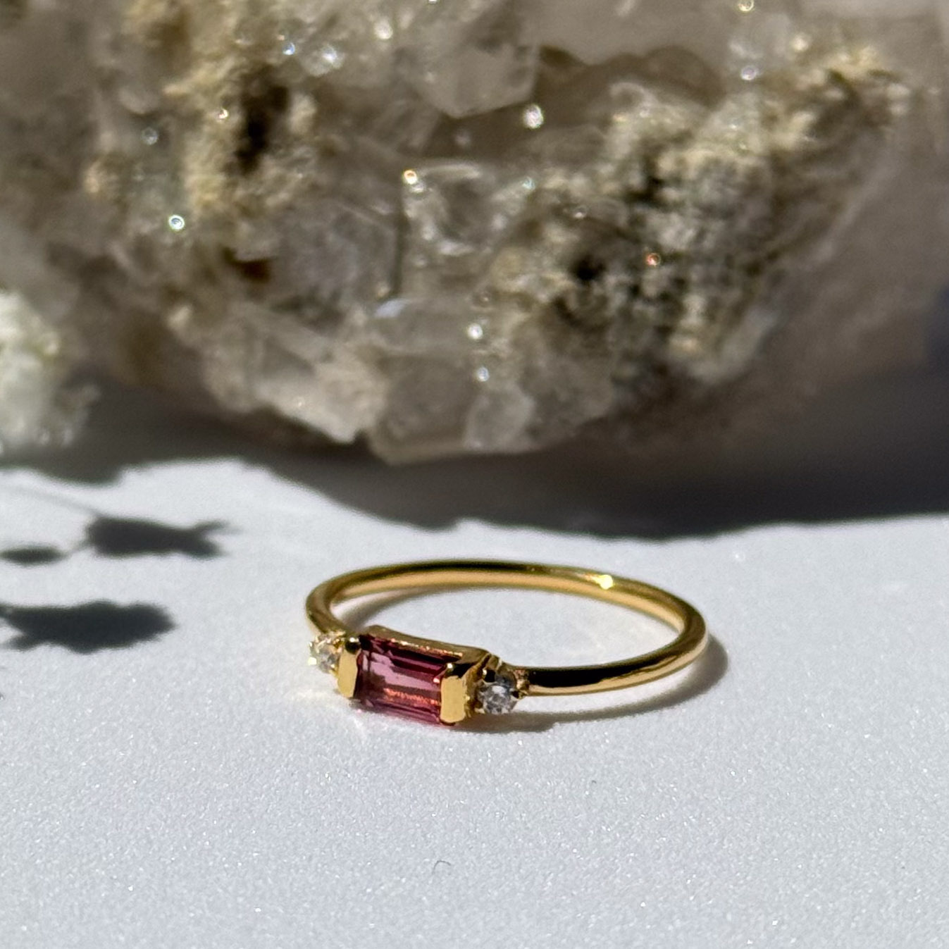 טבעת טורמלין ורוד- Victoria