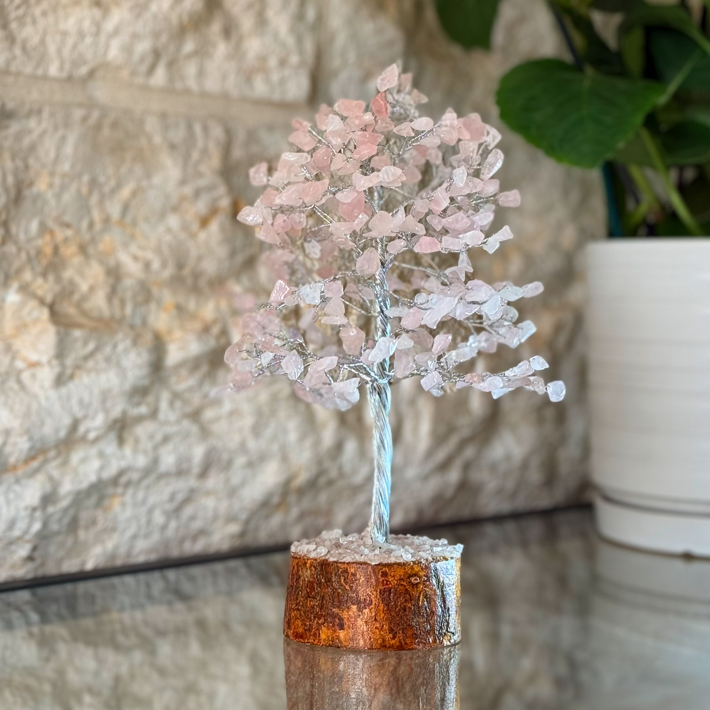 עף ליפוף רוז קוורץ כסף גדול